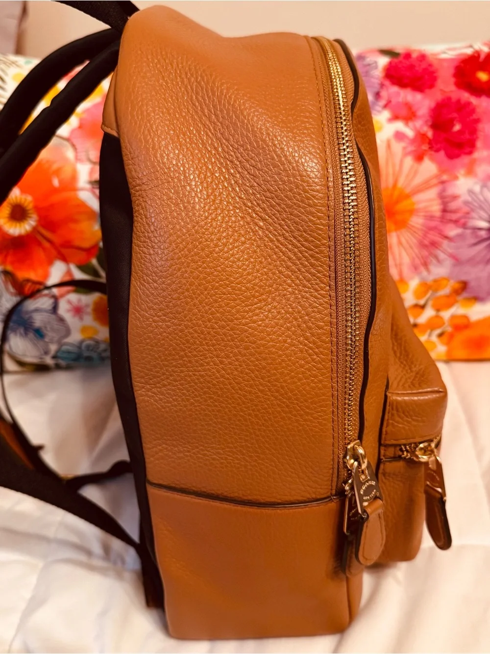 Coach Charlie medium size pebble leather backpack.